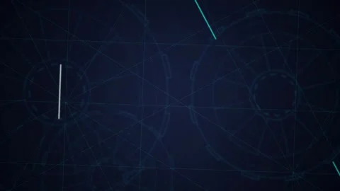 Blueprint gear wheel pattern animated seamless loop motion background Stock-Footage 345761015