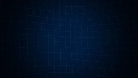 Blueprint grid animation. Blue technical grid background with convex distortion Stock Footage 342198720