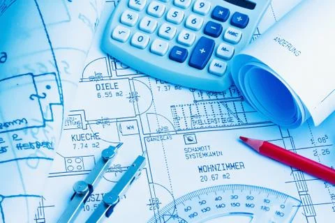 Blueprint of a house. construction 스톡 사진