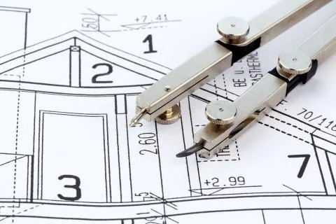 Blueprint for a house Stock Photos