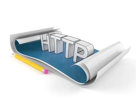 Blueprint with HTTP text Stock-Illustration