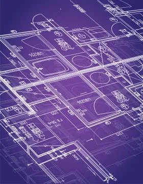 Blueprint illustration design Ilustración de archivo