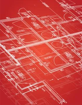 Blueprint illustration design Ilustración de archivo