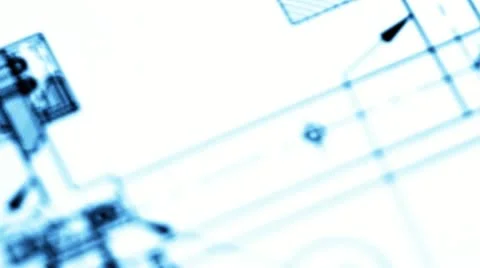 Blueprint of a mechanical system Stock Footage 21306192