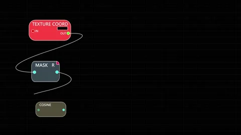 Blueprint node programing make material texture grid radial ramp lines conne Stock Footage 228860589