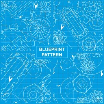 Blueprint Pattern Illustrazione stock