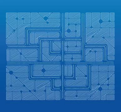 Blueprint plan Stock Illustration