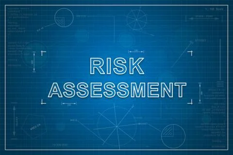 Blueprint of risk assessment Stockillustratie