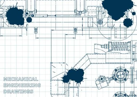 Blueprint, scheme, plan, sketch Stock Illustration
