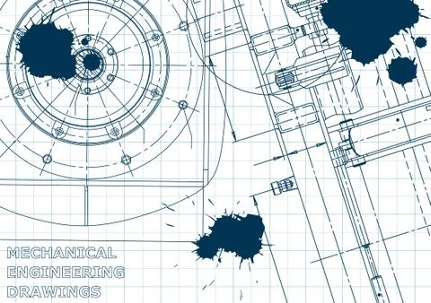 Blueprint, scheme, plan, sketch Stockillustratie