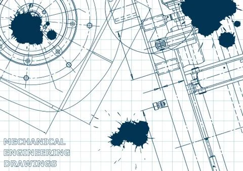 Blueprint, scheme, plan, sketch Illustrazione stock