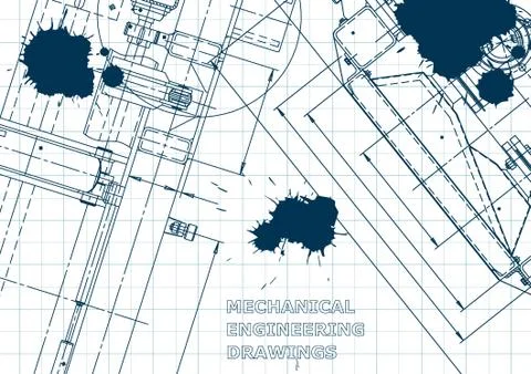 Blueprint, scheme, plan, sketch Stock Illustration