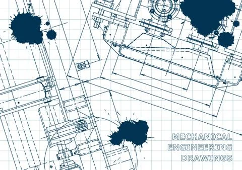 Blueprint, scheme, plan, sketch Stock Illustration