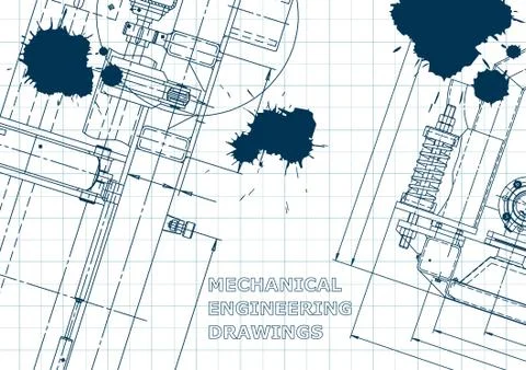 Blueprint, scheme, plan, sketch Illustrazione stock