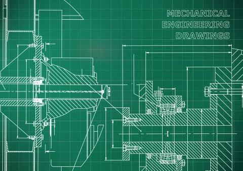 Blueprint, Sketch. Vector engineering illustration Illustrazione stock