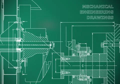 Blueprint, Sketch. Vector engineering illustration Illustrazione stock