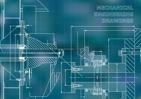 Blueprint, Sketch. Vector engineering illustration Illustrazione stock
