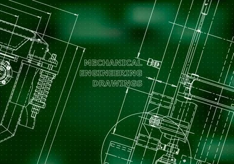 Blueprint, Sketch. Vector engineering illustration Illustrazione stock