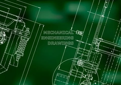 Blueprint, Sketch. Vector engineering illustration Stock Illustration