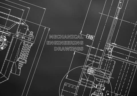 Blueprint, Sketch. Vector engineering illustration Stock Illustration