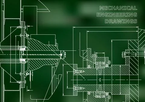 Blueprint, Sketch. Vector engineering illustration Illustrazione stock
