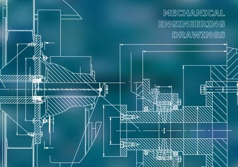 Blueprint, Sketch. Vector engineering illustration Stock Illustration