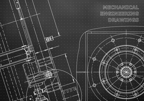 Blueprint, Sketch. Vector engineering illustration Illustrazione stock