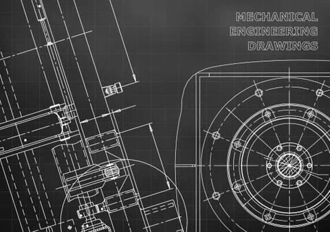 Blueprint, Sketch. Vector engineering illustration Illustrazione stock
