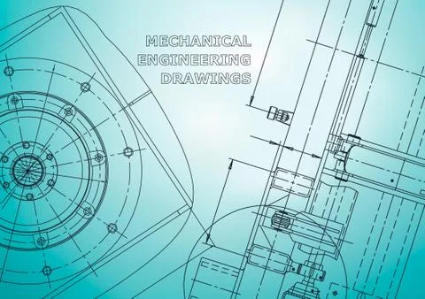 Blueprint, Sketch. Vector engineering illustration Stockillustratie