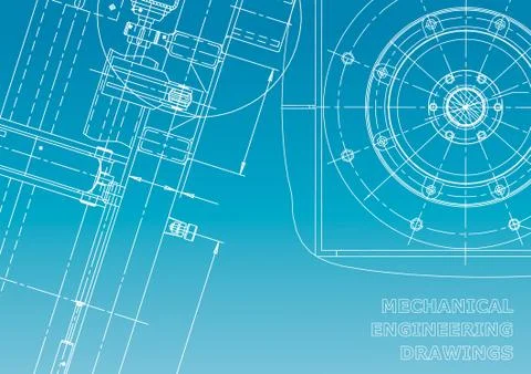 Blueprint, Sketch. Vector engineering illustration 스톡 일러스트