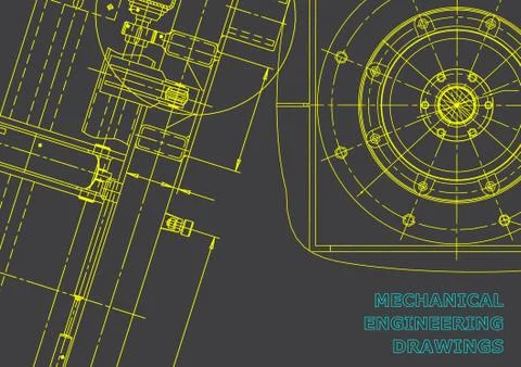 Blueprint, Sketch. Vector engineering illustration 库存插图