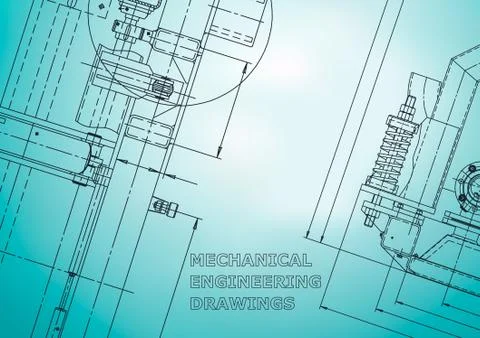 Blueprint, Sketch. Vector engineering illustration Stock Illustration