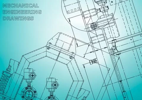 Blueprint, Sketch. Vector engineering illustration Stock Illustration
