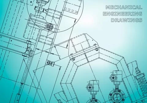 Blueprint, Sketch. Vector engineering illustration 스톡 일러스트