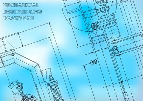 Blueprint, Sketch. Vector engineering illustration Ilustración de archivo