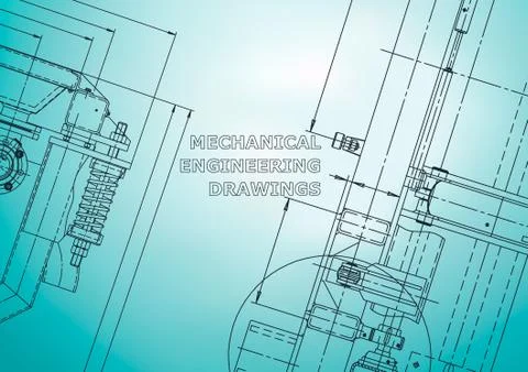 Blueprint, Sketch. Vector engineering illustration Stock Illustration
