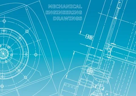 Blueprint, Sketch. Vector engineering illustration Illustrazione stock