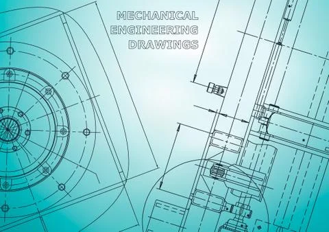 Blueprint, Sketch. Vector engineering illustration Stockillustratie