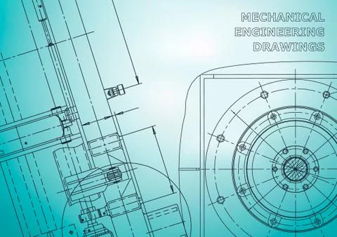Blueprint, Sketch. Vector engineering illustration Stockillustratie
