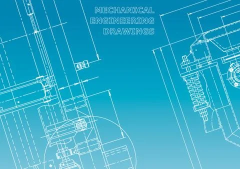 Blueprint, Sketch. Vector engineering illustration Ilustración de archivo
