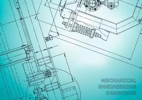 Blueprint, Sketch. Vector engineering illustration 스톡 일러스트