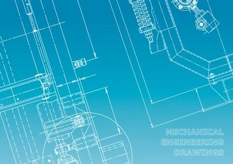 Blueprint, Sketch. Vector engineering illustration Stock Illustration