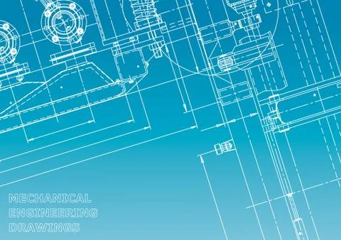 Blueprint, Sketch. Vector engineering illustration Stock Illustration