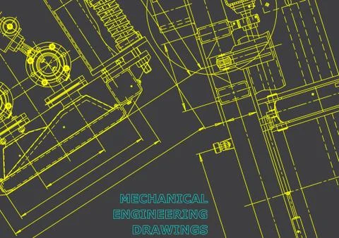 Blueprint, Sketch. Vector engineering illustration 스톡 일러스트