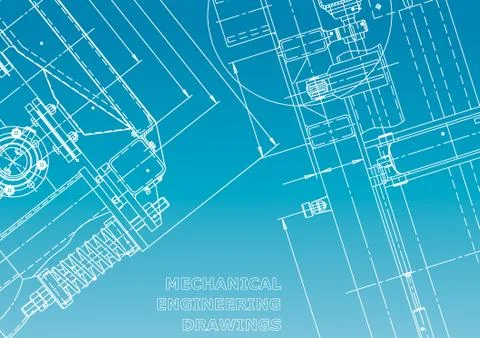 Blueprint, Sketch. Vector engineering illustration Illustrazione stock