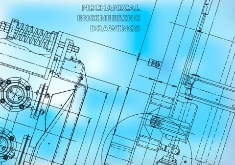 Blueprint, Sketch. Vector engineering illustration Stock Illustration