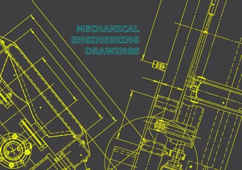 Blueprint, Sketch. Vector engineering illustration Stockillustratie