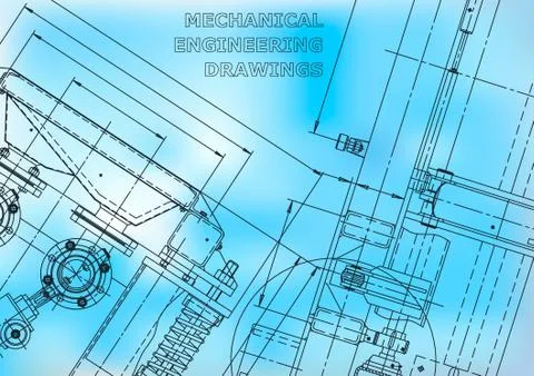 Blueprint, Sketch. Vector engineering illustration Stock Illustration