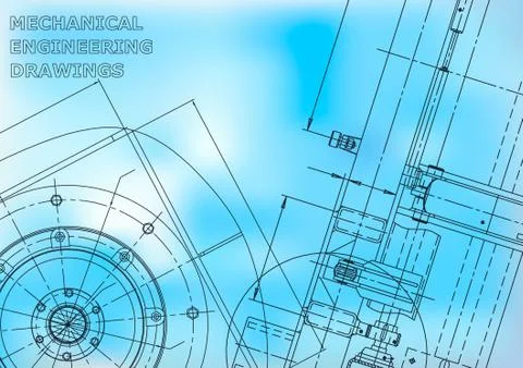 Blueprint, Sketch. Vector engineering illustration Stock Illustration