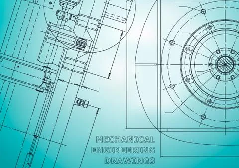 Blueprint, Sketch. Vector engineering illustration Ilustración de archivo